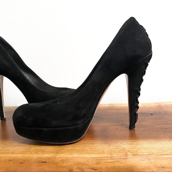 Authentic MIU MIU Black Suede Pumps 39  - Picture 4 of 11
